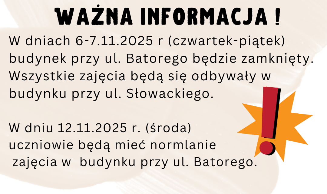 Ważna informacja !