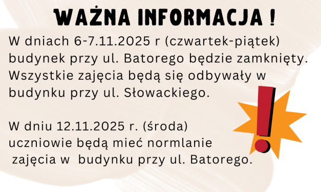 Ważna informacja !