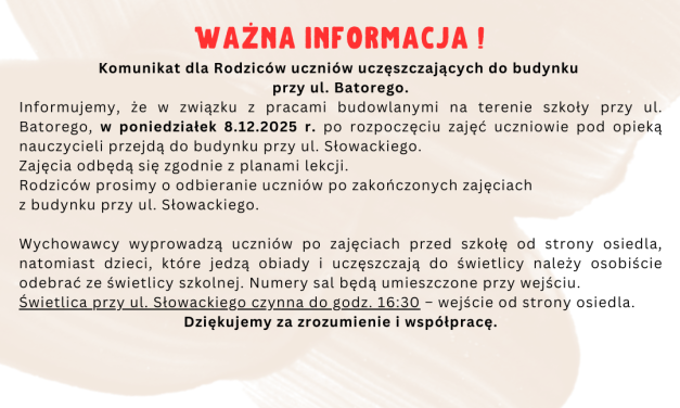 Ważna informacja!