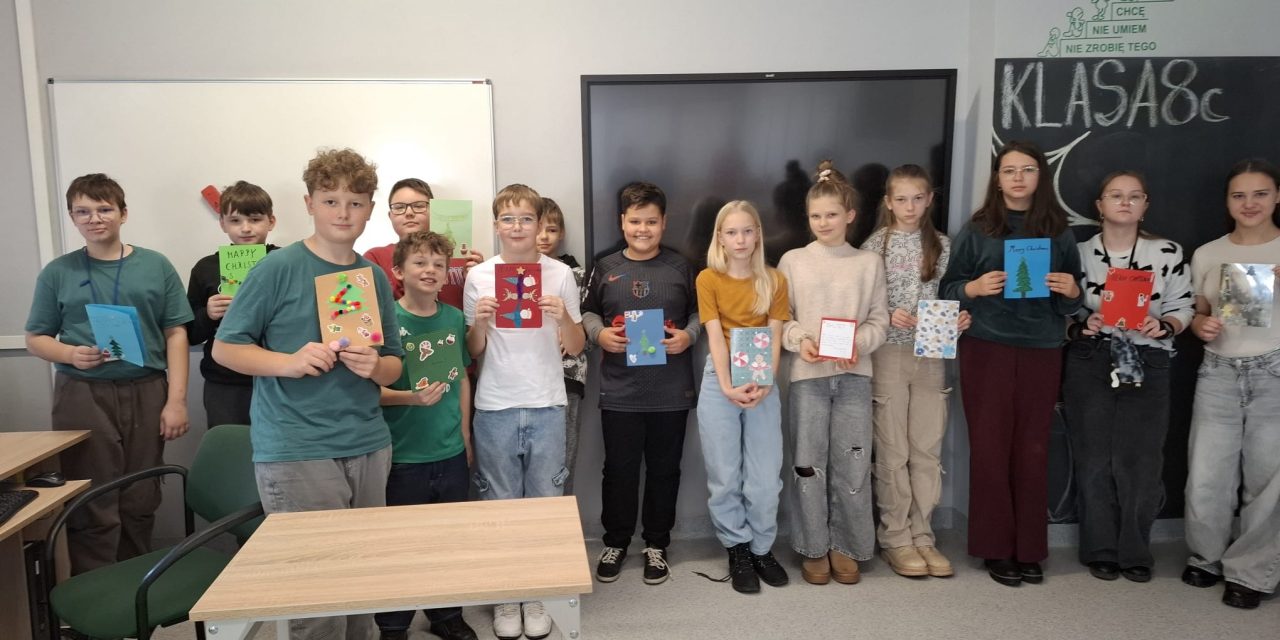 Wymiania kartek świątecznych w ramach projektu „Angielski jest fun-tastyczny”