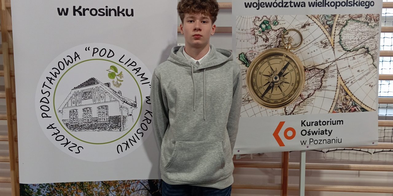 Jakub Kujawa wziął udział w finale Wojewódzkiego Konkursu Geograficznego