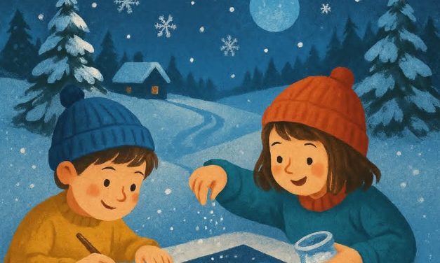 Uczniowie zajęć rewalidacyjnych zrealizowali zadanie pod hasłem „Zimowa opowieść”