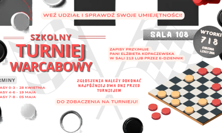 Szkolny Turniej Warcabowy – zapraszamy do udziału!