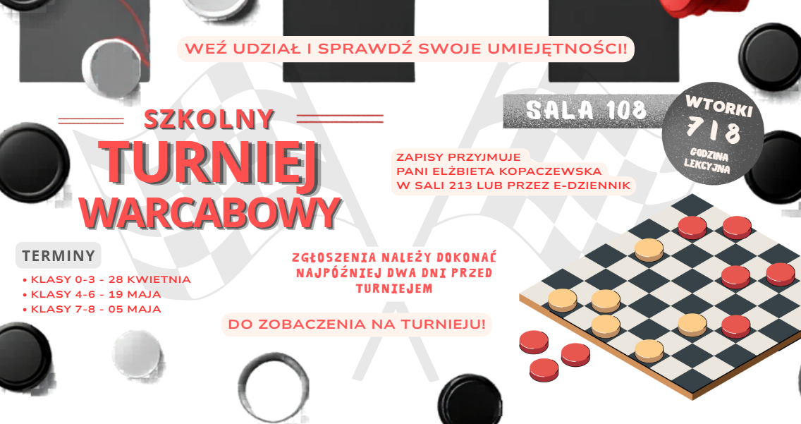 Szkolny Turniej Warcabowy – zapraszamy do udziału!