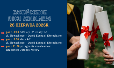 Zakończenie roku szkolnego